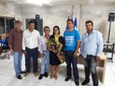SESSÃO DE POSSE DA VEREADORA ROZENI DO PSB COM A PRESENÇA DE VÁRIOS LIDERES POLÍTICOS DO MUNICÍPIO.  