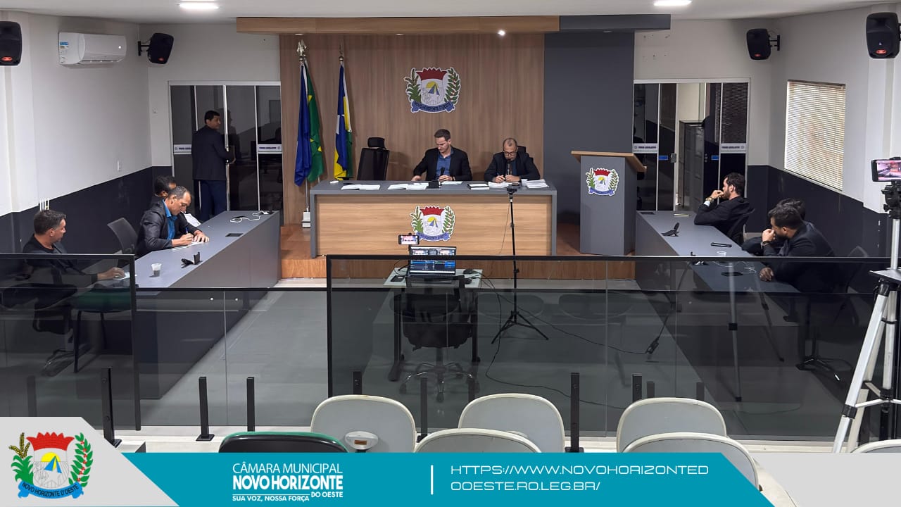Câmara de Novo Horizonte do Oeste realiza 16º sessão ordinária com aprovação unânime de projetos do Executivo Municipal.