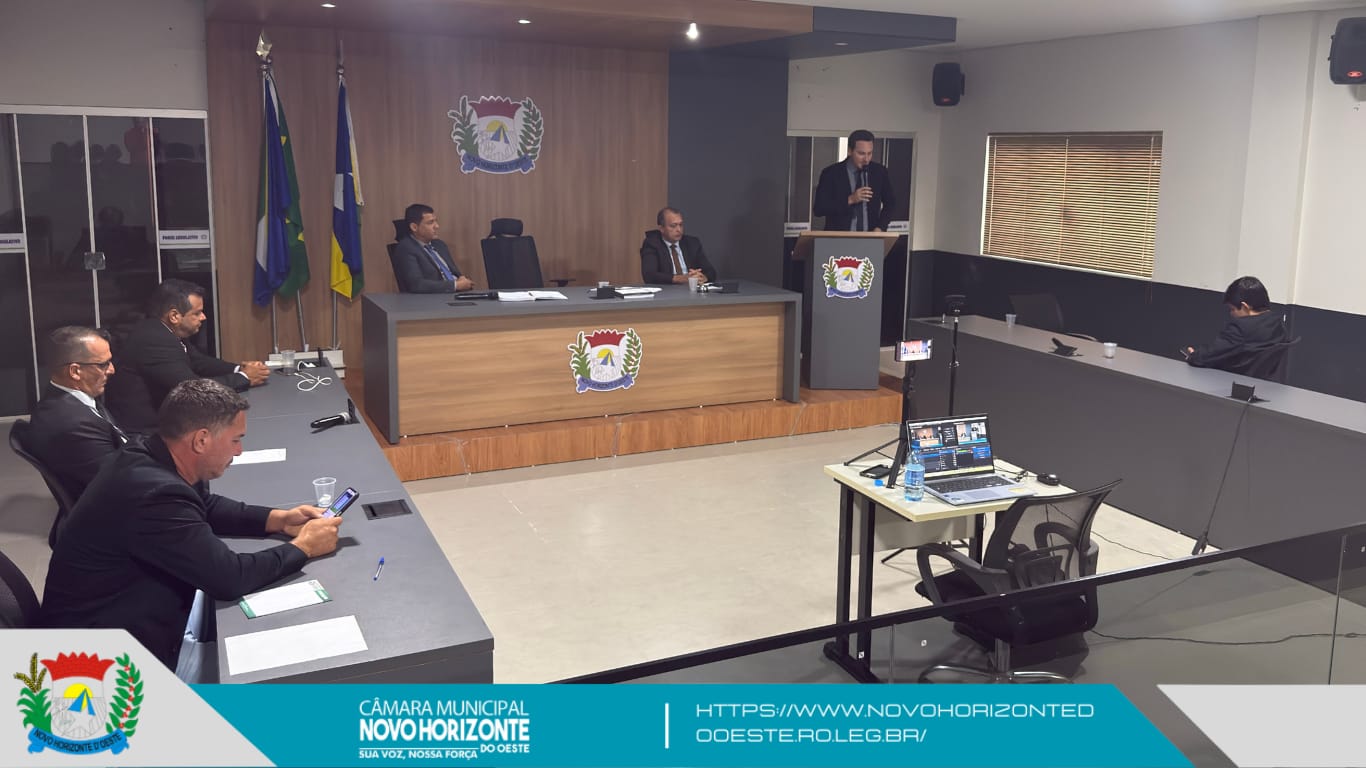 Câmara Municipal de Novo Horizonte do Oeste realiza 14º sessão ordinária. 