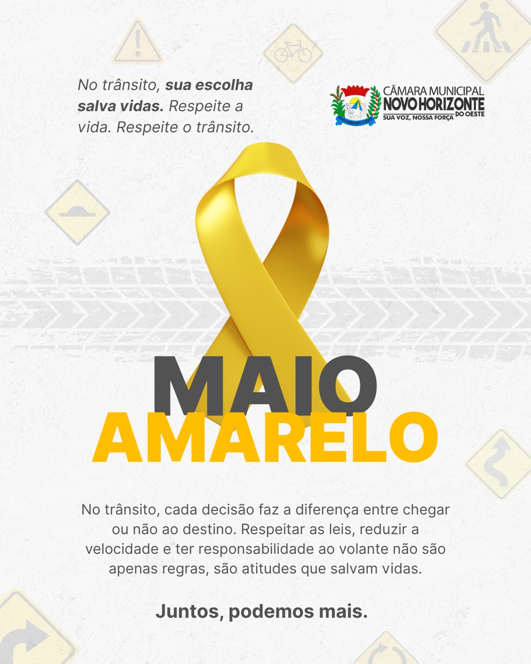 Maio Amarelo: Mês de conscientização para um trânsito mais seguro.